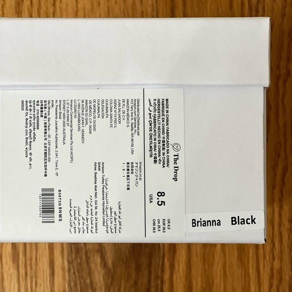 NIB The Drop Brianna Ruched Cross Strap Flat Sandal Size 8.5 - Picture 9 of 10